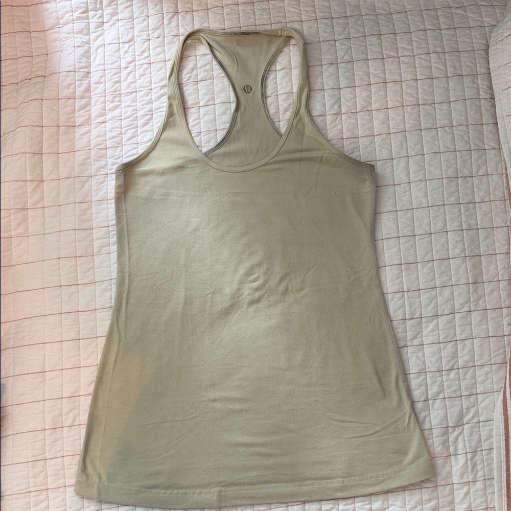 lululemon athletica Beige Racerback Tank Top
